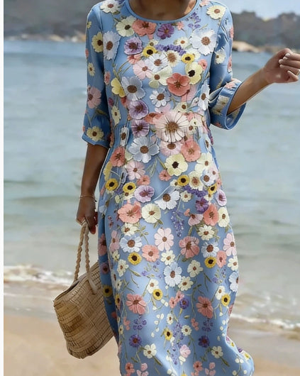 3D Digital Printing Ladies Fashion Plus Size Dress