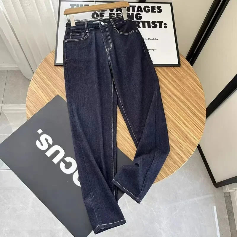 Women's Casual Wide Leg Straight Jeans