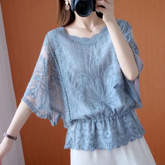 Chiffon Lace Blouse