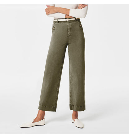 Women's Straight-leg Wide-leg Cropped Jeans