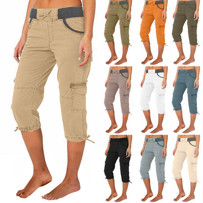 A-line Loose Wide-leg Adjustable Pants