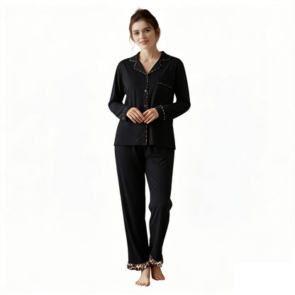 RONGTAI Cotton Womens Pajama Sets Comfy Fall Winter Pajama Set Long Sleeve Sleepwear 2 Pcs Pjs Nightwear