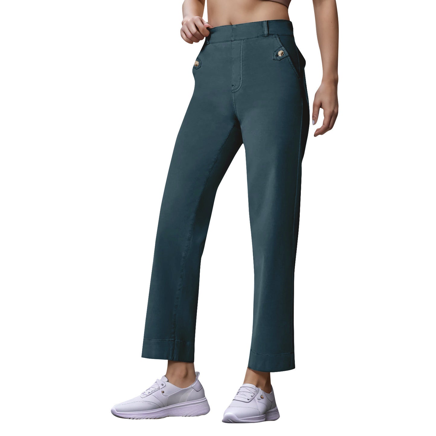 Women's Straight-leg Wide-leg Cropped Jeans