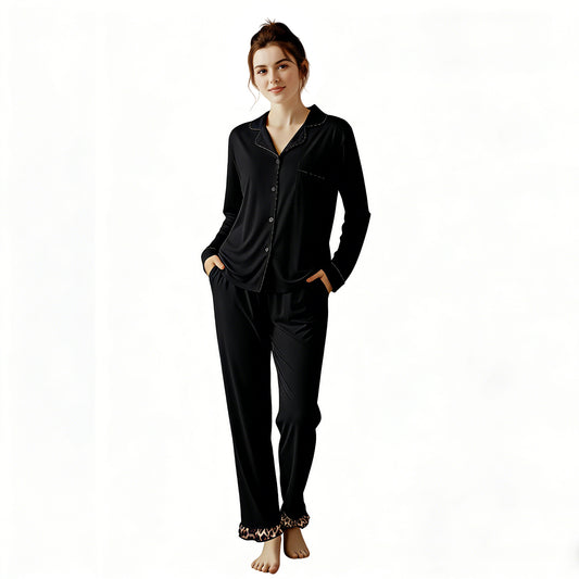 RONGTAI Cotton Womens Pajama Sets Comfy Fall Winter Pajama Set Long Sleeve Sleepwear 2 Pcs Pjs Nightwear