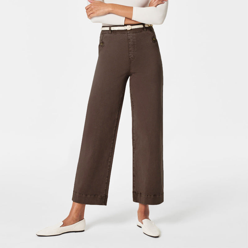 Women's Straight-leg Wide-leg Cropped Jeans