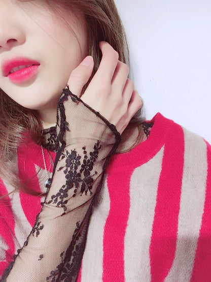 Sheer Lace Mesh Shirt