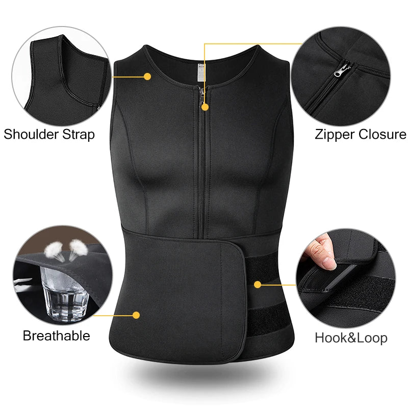Men's Sauna Sweat Vest Body Shaper
