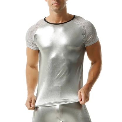 Men's Leather Imitation Singlet