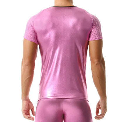 Men's Leather Imitation Singlet