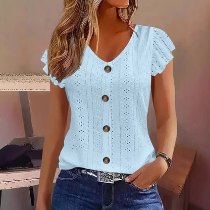 Casual V-Neck Blouse