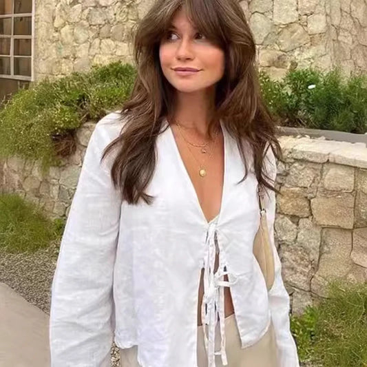 Elegant Bow Sleeve Top