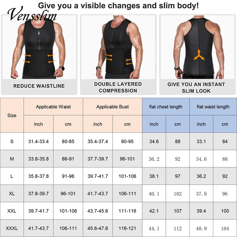 Men's Sauna Compression Vest