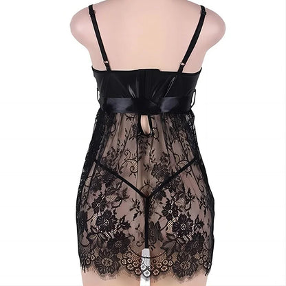 Lace Babydoll Nightgown with G-String