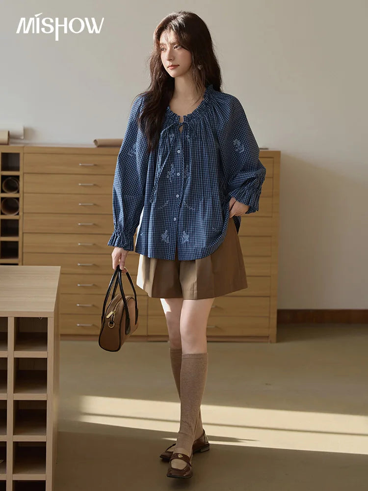 Plaid Embroidered Shirt