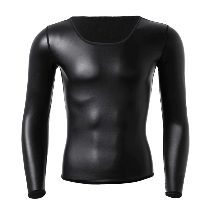 Men's Leather Stand Collar Shirt