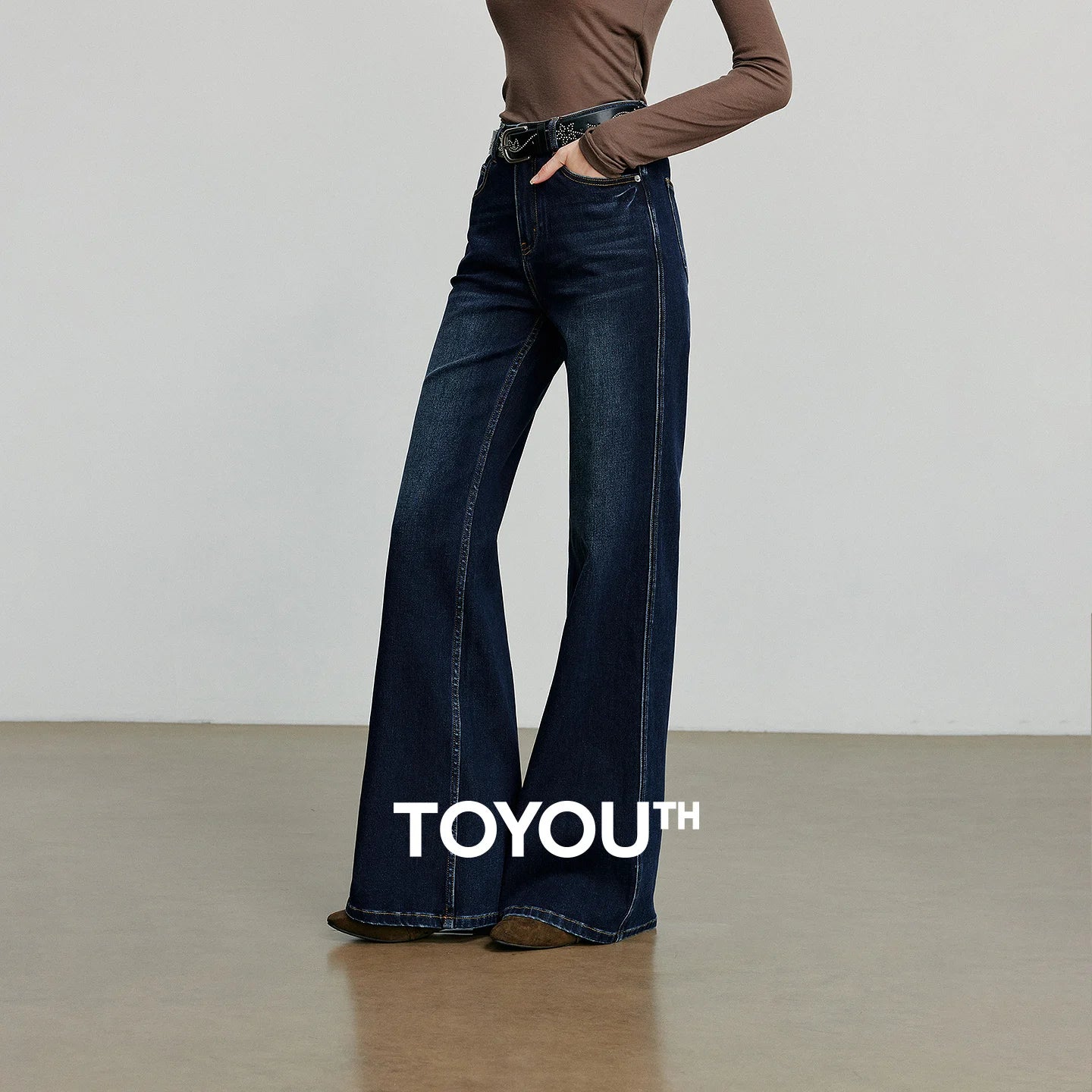 TOYOUTH Lycra Flare Jeans