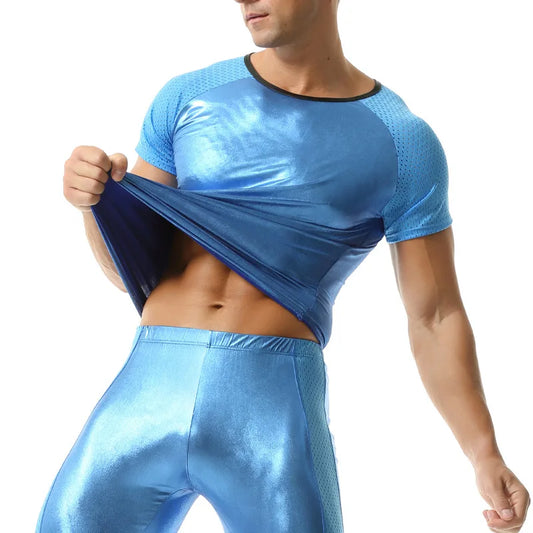 Men's Leather Imitation Singlet