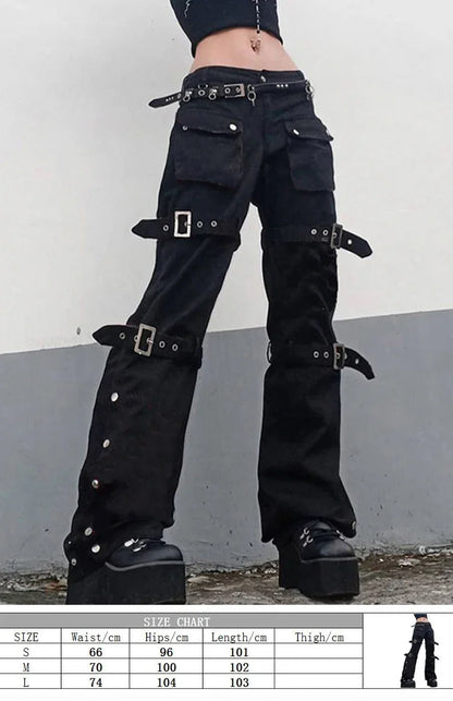 Women's Gothic Y2K Cargo Jeans