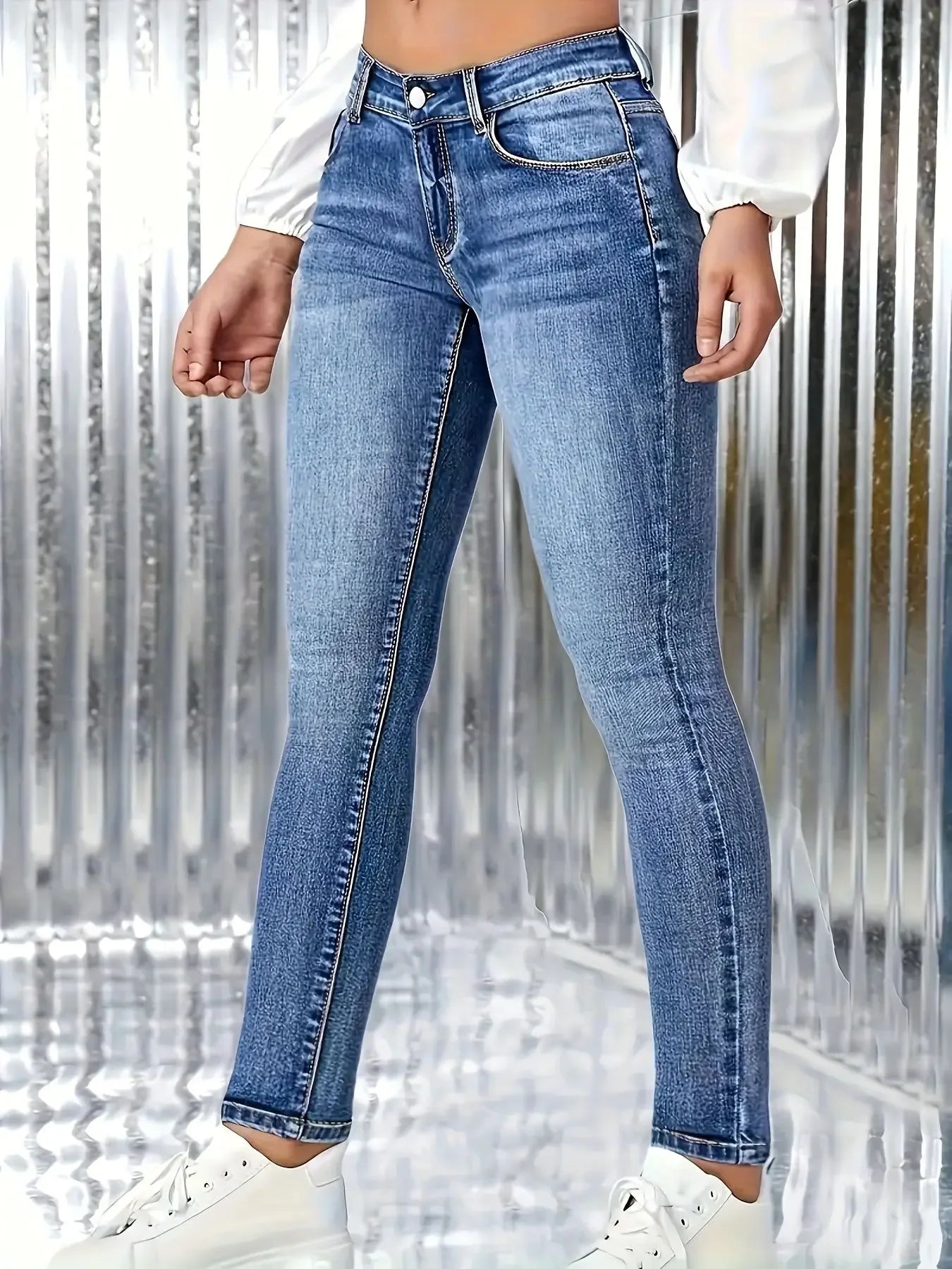 Women's Y2K High Waist Skinny Jeans