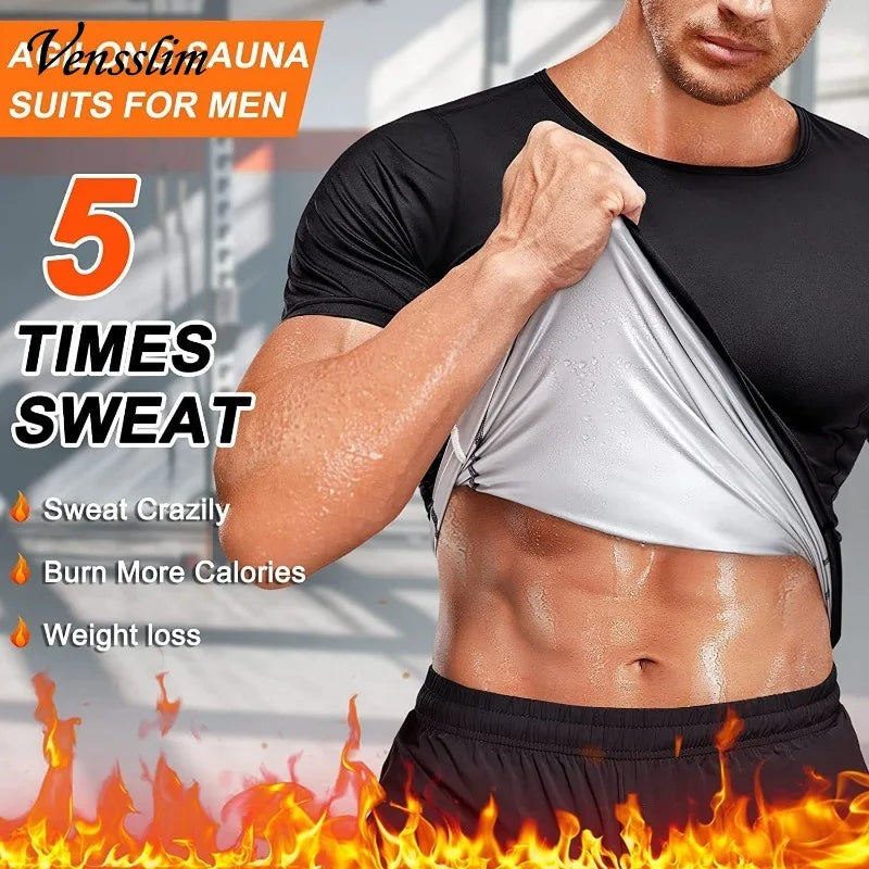 Men's Sauna Compression Waist Trainer Shirt