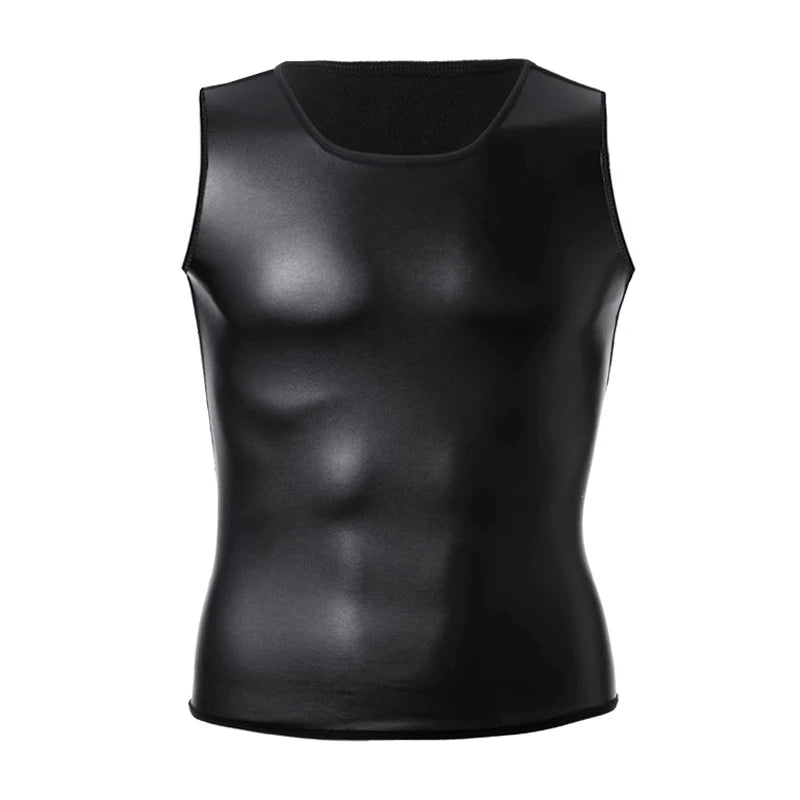 Men's Leather Stand Collar Shirt