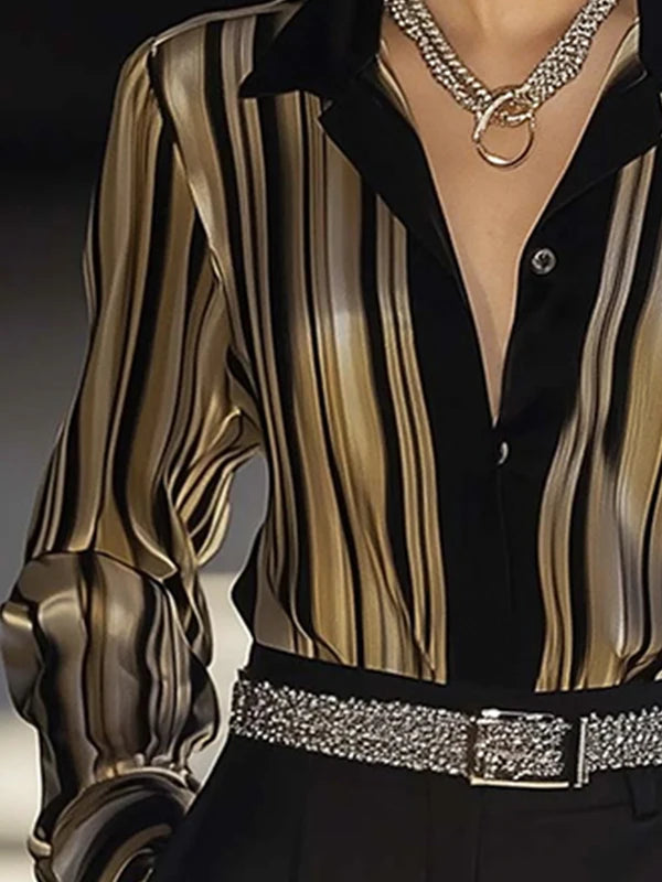 Striped Business Blouse