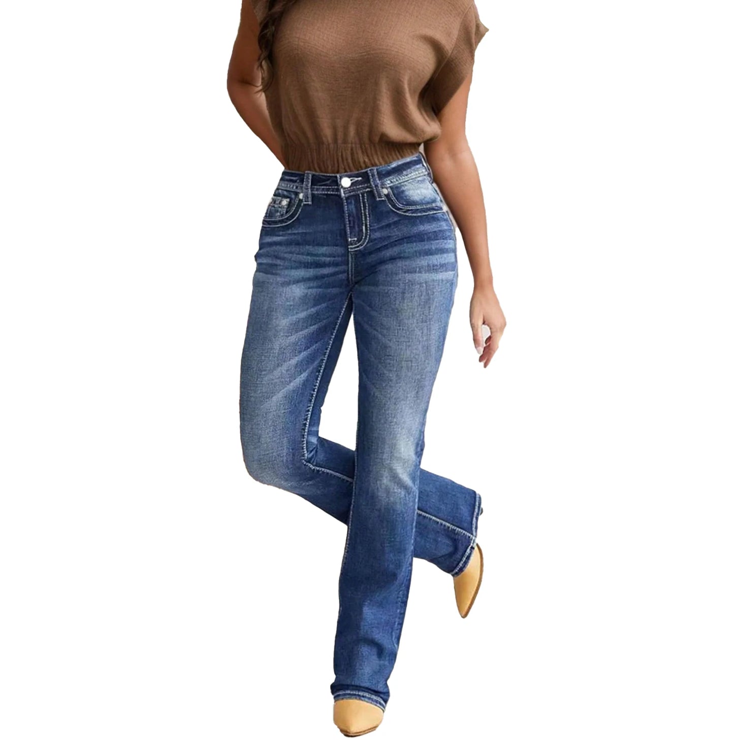 Women's Embroidered Flare Jeans