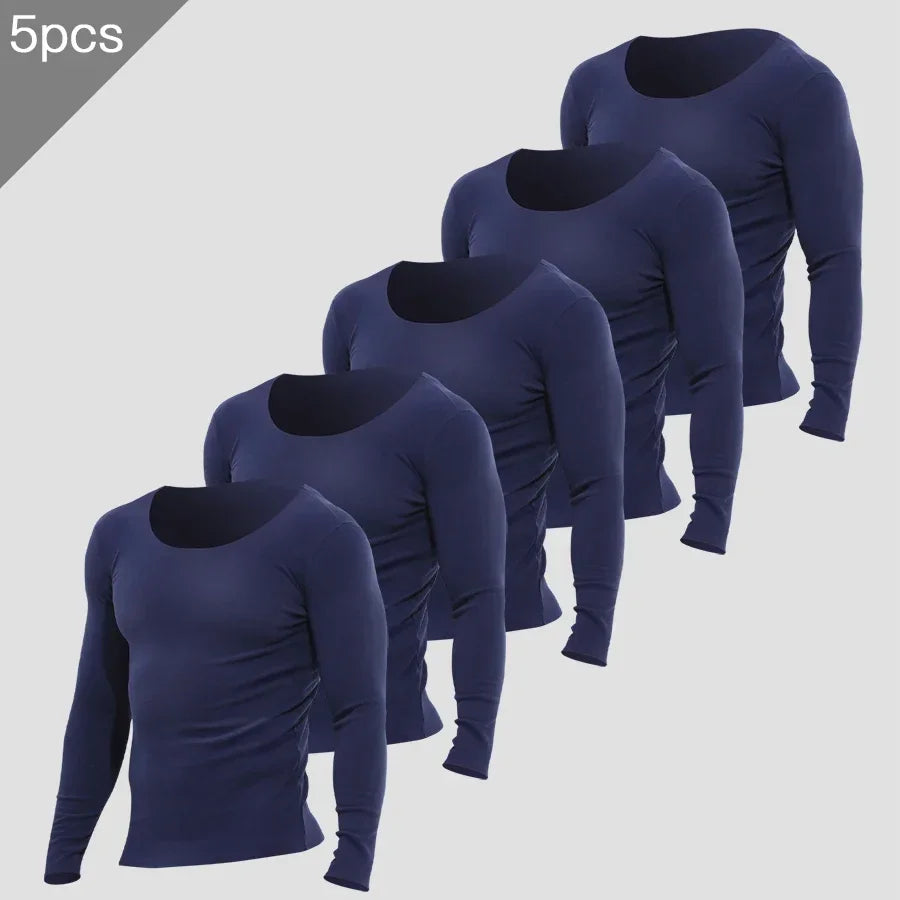 Men's Fleece Thermal Undershirt 5-Pack