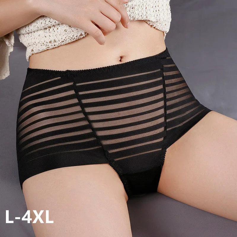 Plus Size High-Rise Lace Panties