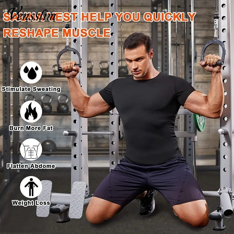 Men's Sauna Compression Waist Trainer Shirt