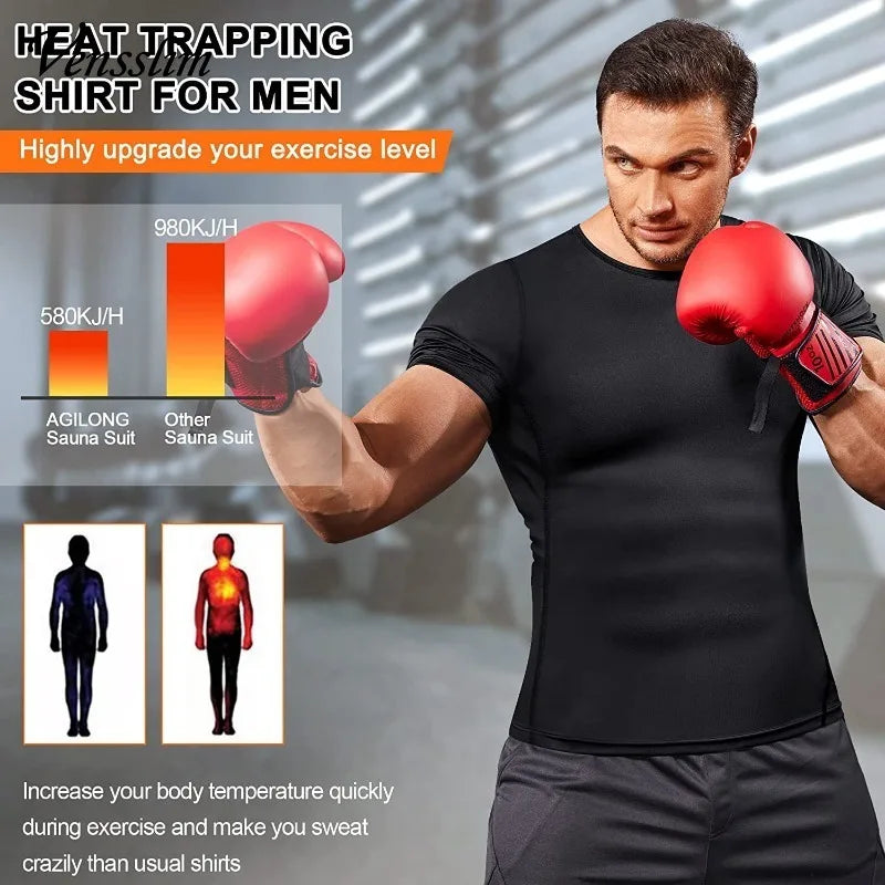 Men's Sauna Compression Waist Trainer Shirt