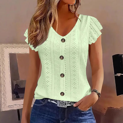 Casual V-Neck Blouse