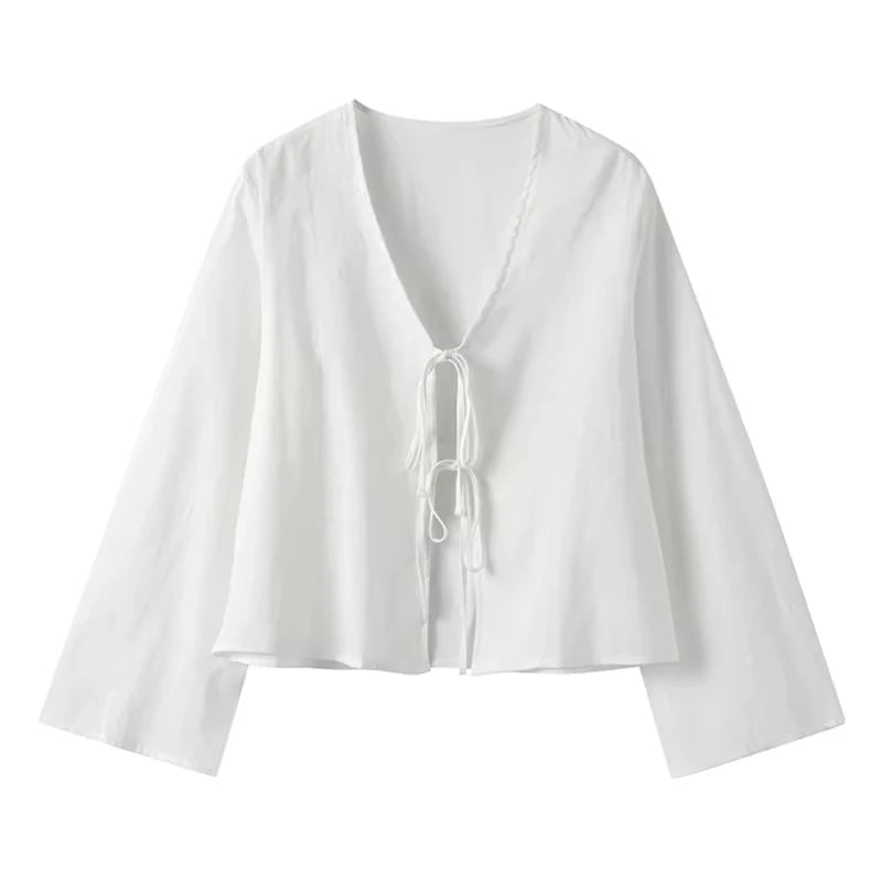 Elegant Bow Sleeve Top