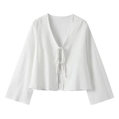 Elegant Bow Sleeve Top