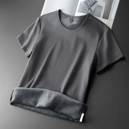 Men's Fleece Short Sleeve Thermal Shirt