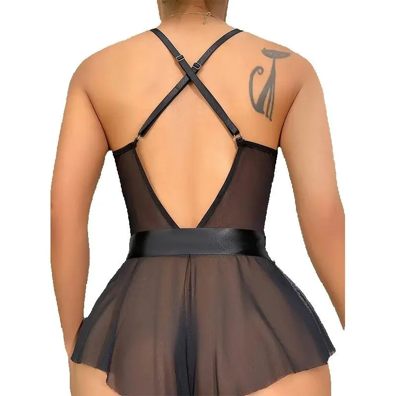 Lace Babydoll Chemise Dress Set
