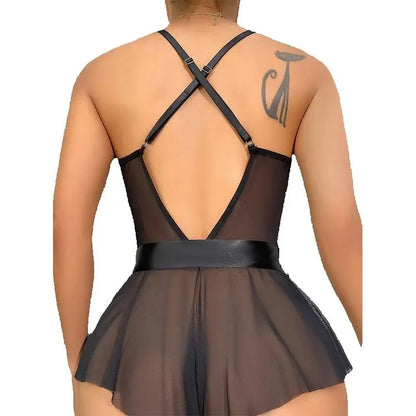 Lace Babydoll Chemise Dress Set