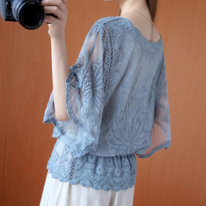 Chiffon Lace Blouse