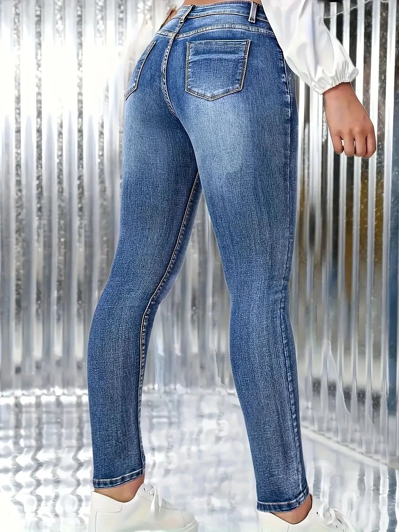 Women's Y2K High Waist Skinny Jeans