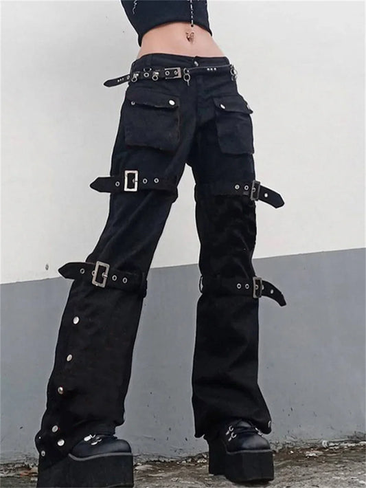 Women's Gothic Y2K Cargo Jeans