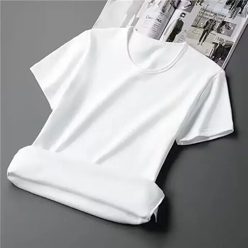 Men's Fleece Short Sleeve Thermal Shirt