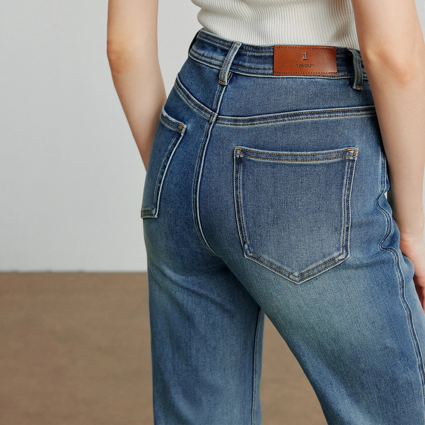 TOYOUTH Lycra Flare Jeans
