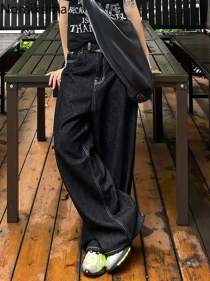 Women's Y2K Embroidery Wide Leg Jeans